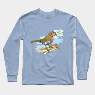 Christmas Robin Long Sleeve T-Shirt